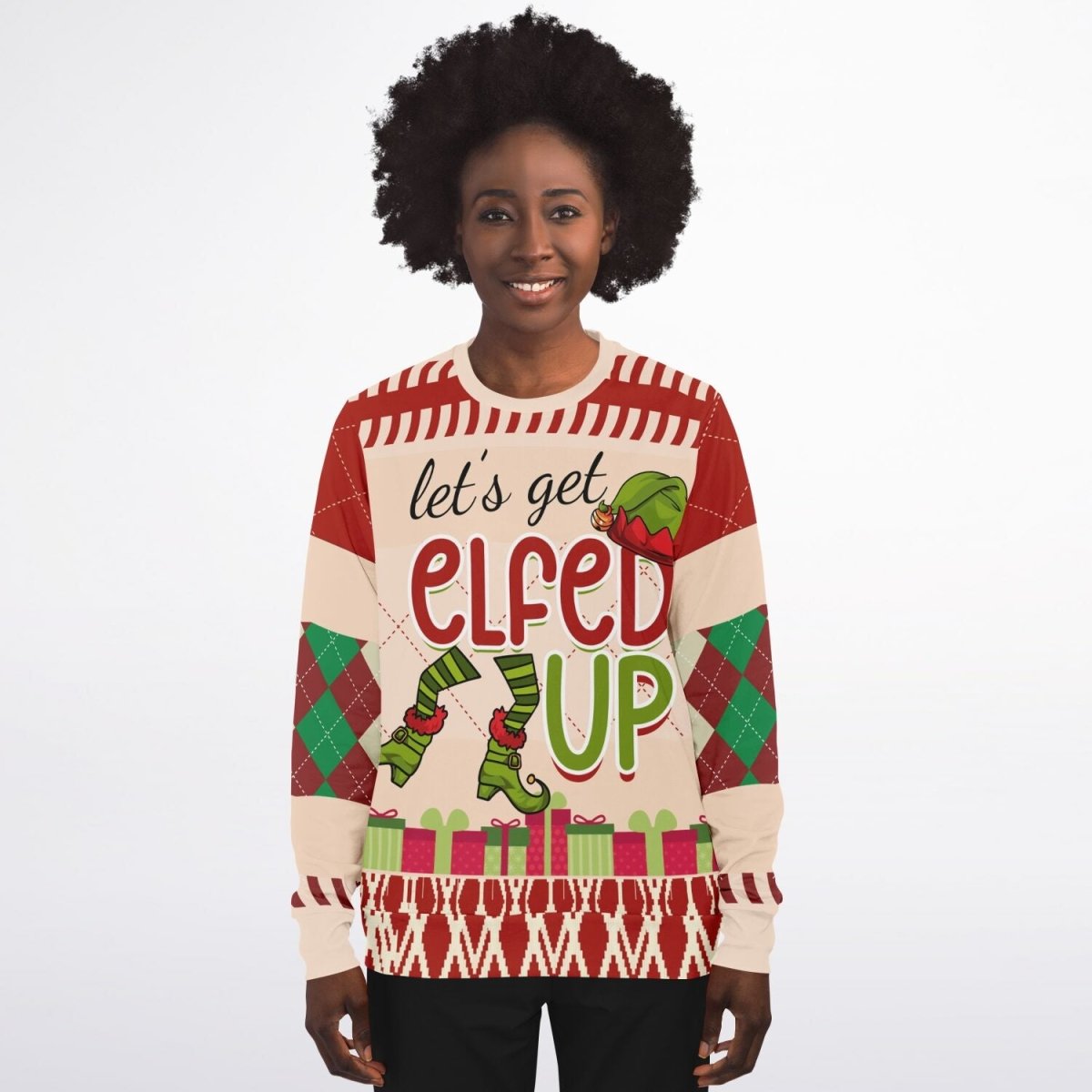 “Let’s Get Elfed Up” Funny Christmas Sweater - TreasuredTale