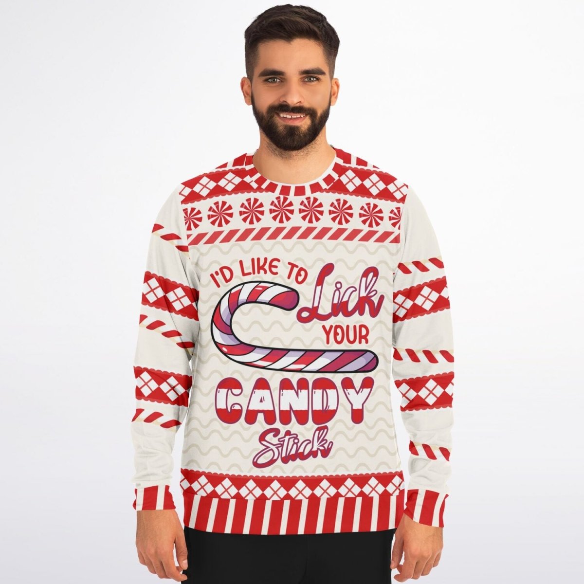 Lick Your Candy Stick Christmas Sweatshirt - TreasuredTale