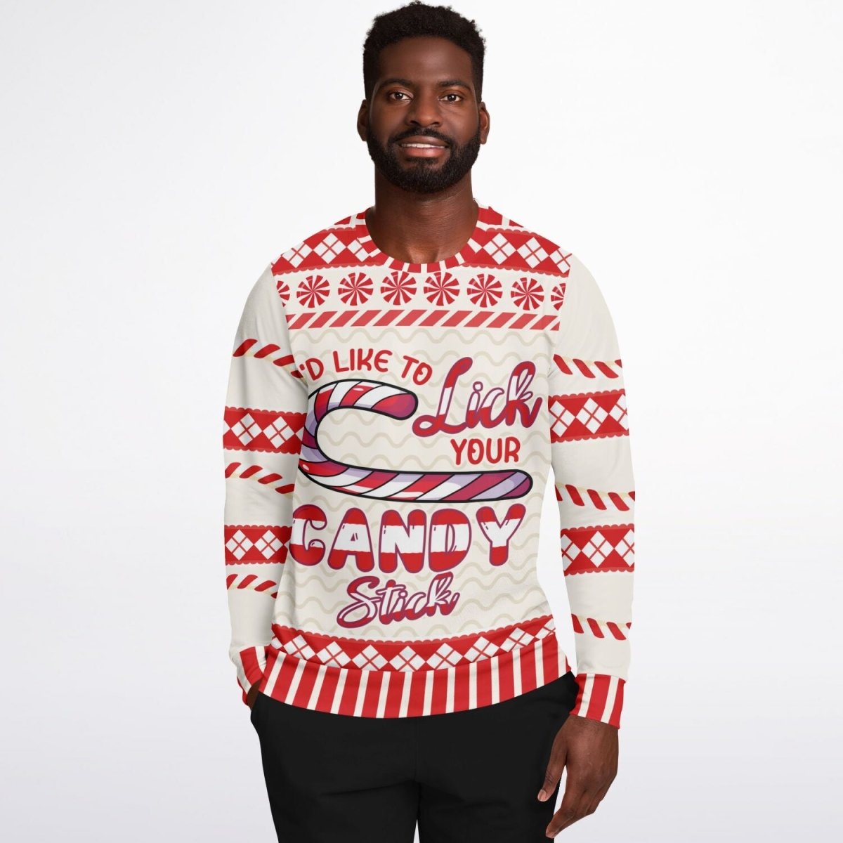 Lick Your Candy Stick Christmas Sweatshirt - TreasuredTale