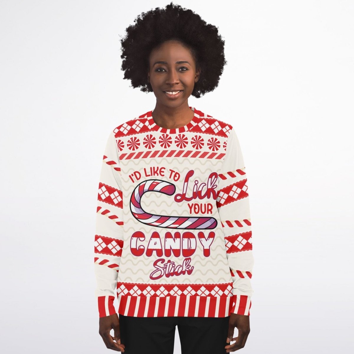 Lick Your Candy Stick Christmas Sweatshirt - TreasuredTale