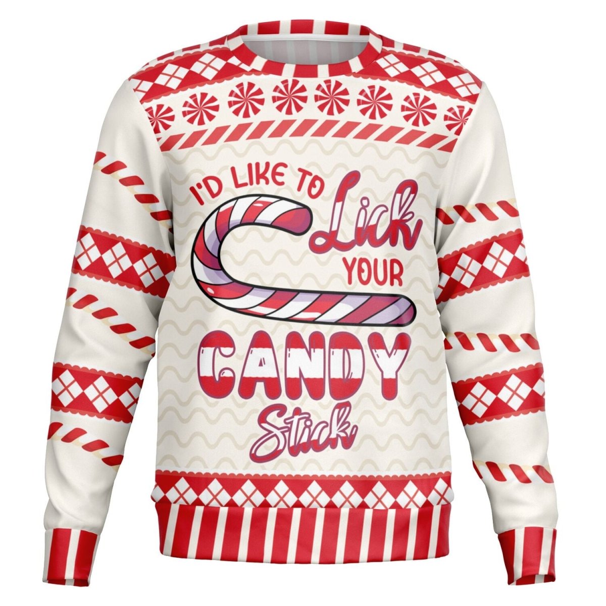 Lick Your Candy Stick Christmas Sweatshirt - TreasuredTale