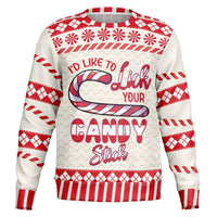 Lick Your Candy Stick Christmas Sweatshirt - TreasuredTale