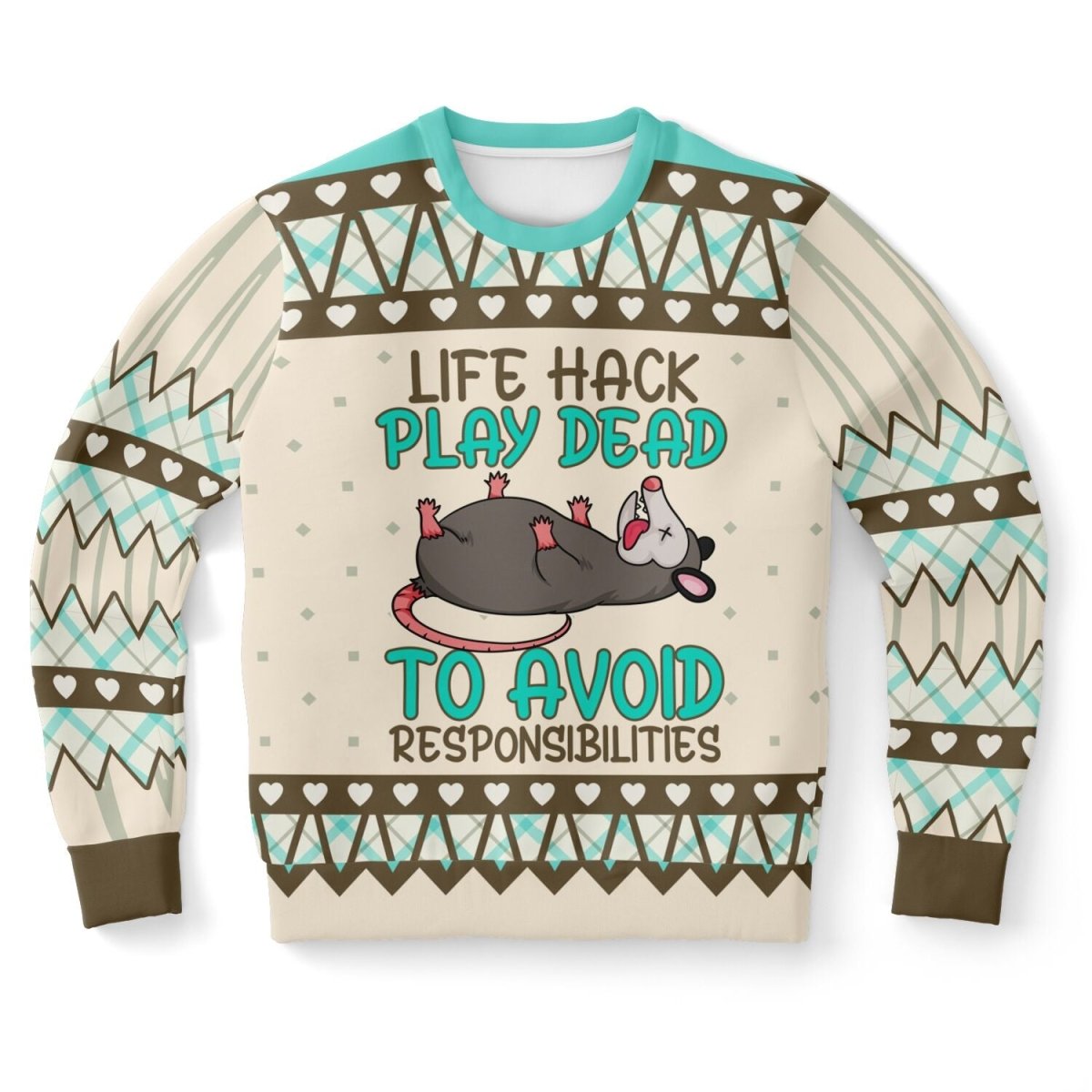 Life Hack Play Dead - Funny Possum Sweatshirt - TreasuredTale