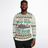 Life Hack Play Dead - Funny Possum Sweatshirt - TreasuredTale