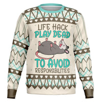 Life Hack Play Dead - Funny Possum Sweatshirt - TreasuredTale