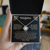 Love Knot Necklace - Daughter - TreasuredTale