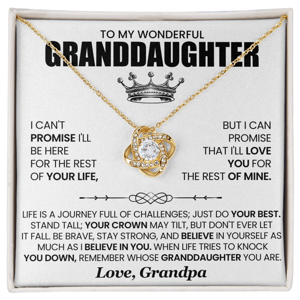 Love Knot Necklace - Granddaughter - TreasuredTale