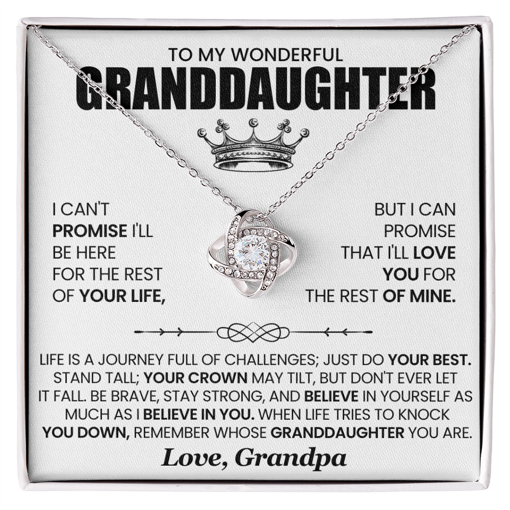 Love Knot Necklace - Granddaughter - TreasuredTale