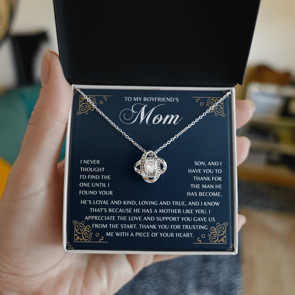 Love Knot Necklace - To my Boyfriends Mom - TreasuredTale