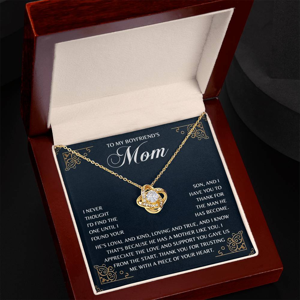 Love Knot Necklace - To my Boyfriends Mom - TreasuredTale