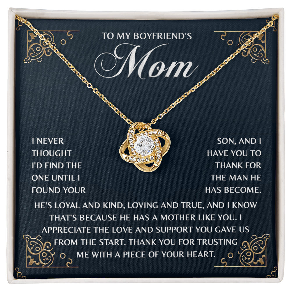 Love Knot Necklace - To my Boyfriends Mom - TreasuredTale
