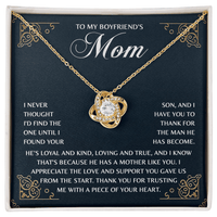 Love Knot Necklace - To my Boyfriends Mom - TreasuredTale