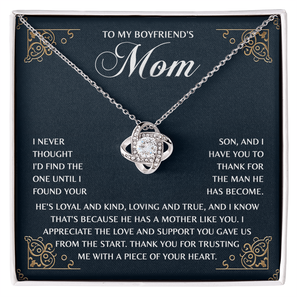Love Knot Necklace - To my Boyfriends Mom - TreasuredTale