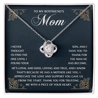 Love Knot Necklace - To my Boyfriends Mom - TreasuredTale