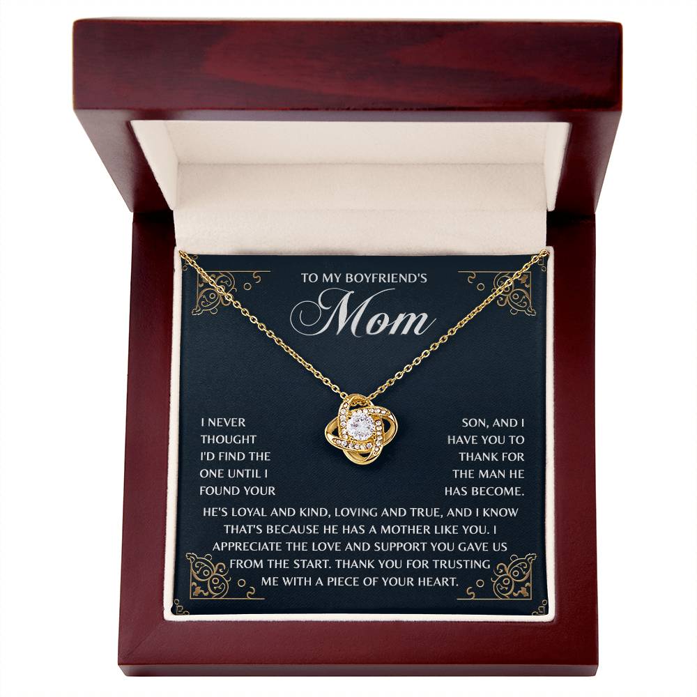 Love Knot Necklace - To my Boyfriends Mom - TreasuredTale