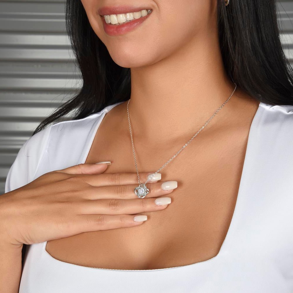 Love Knot Necklace - Unbiological Sister - TreasuredTale