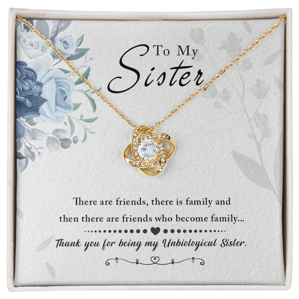 Love Knot Necklace - Unbiological Sister - TreasuredTale