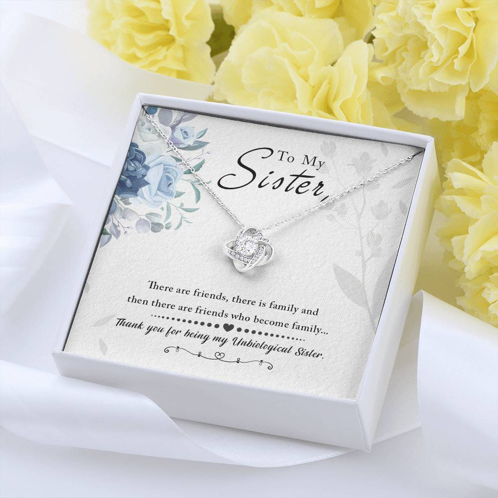 Love Knot Necklace - Unbiological Sister - TreasuredTale