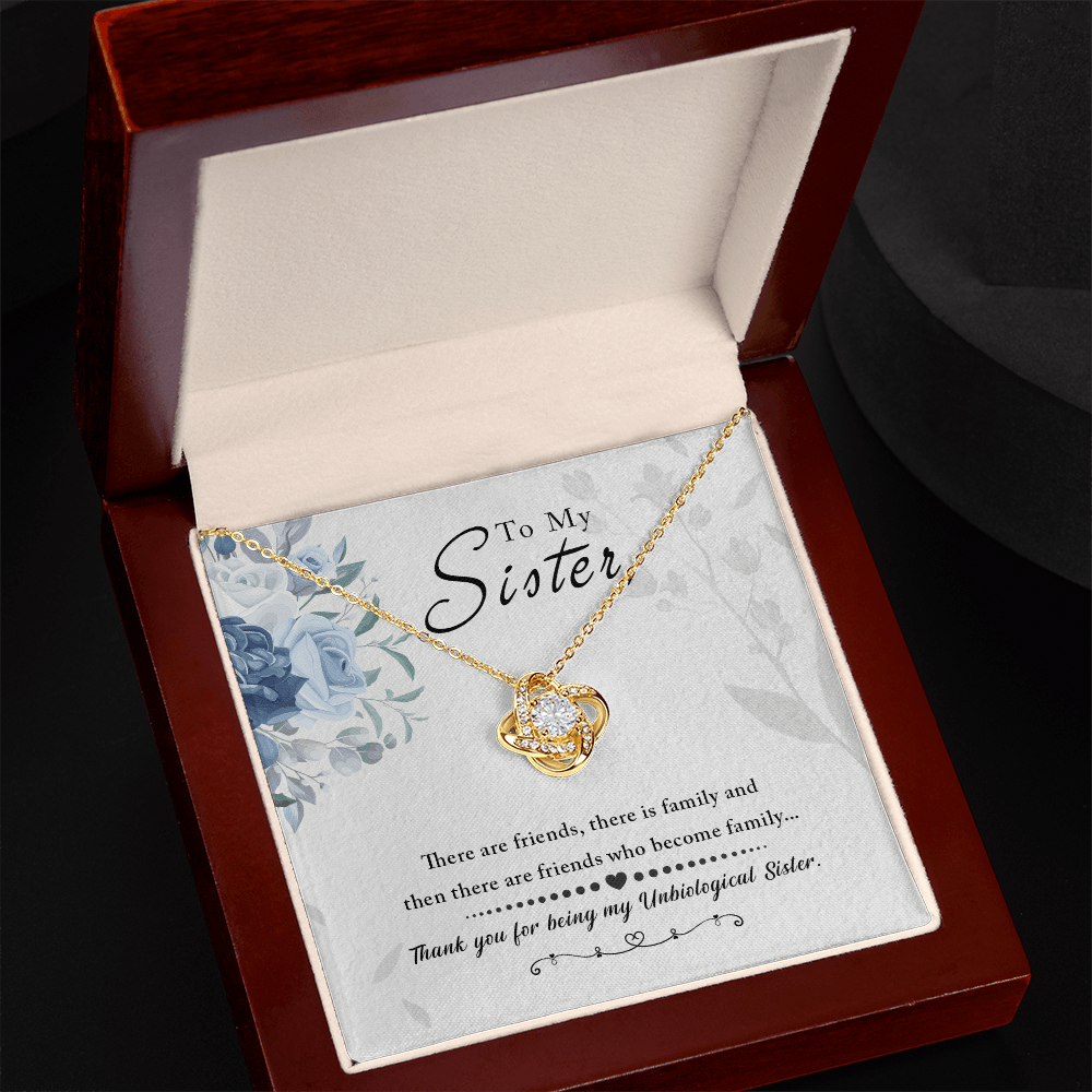 Love Knot Necklace - Unbiological Sister - TreasuredTale