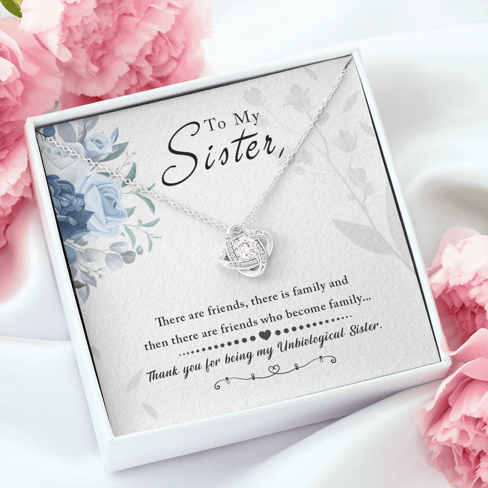 Love Knot Necklace - Unbiological Sister - TreasuredTale