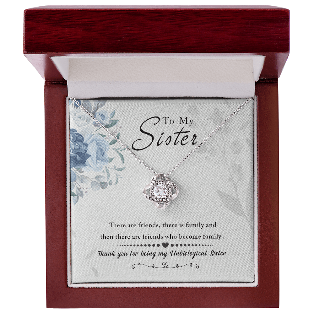 Love Knot Necklace - Unbiological Sister - TreasuredTale