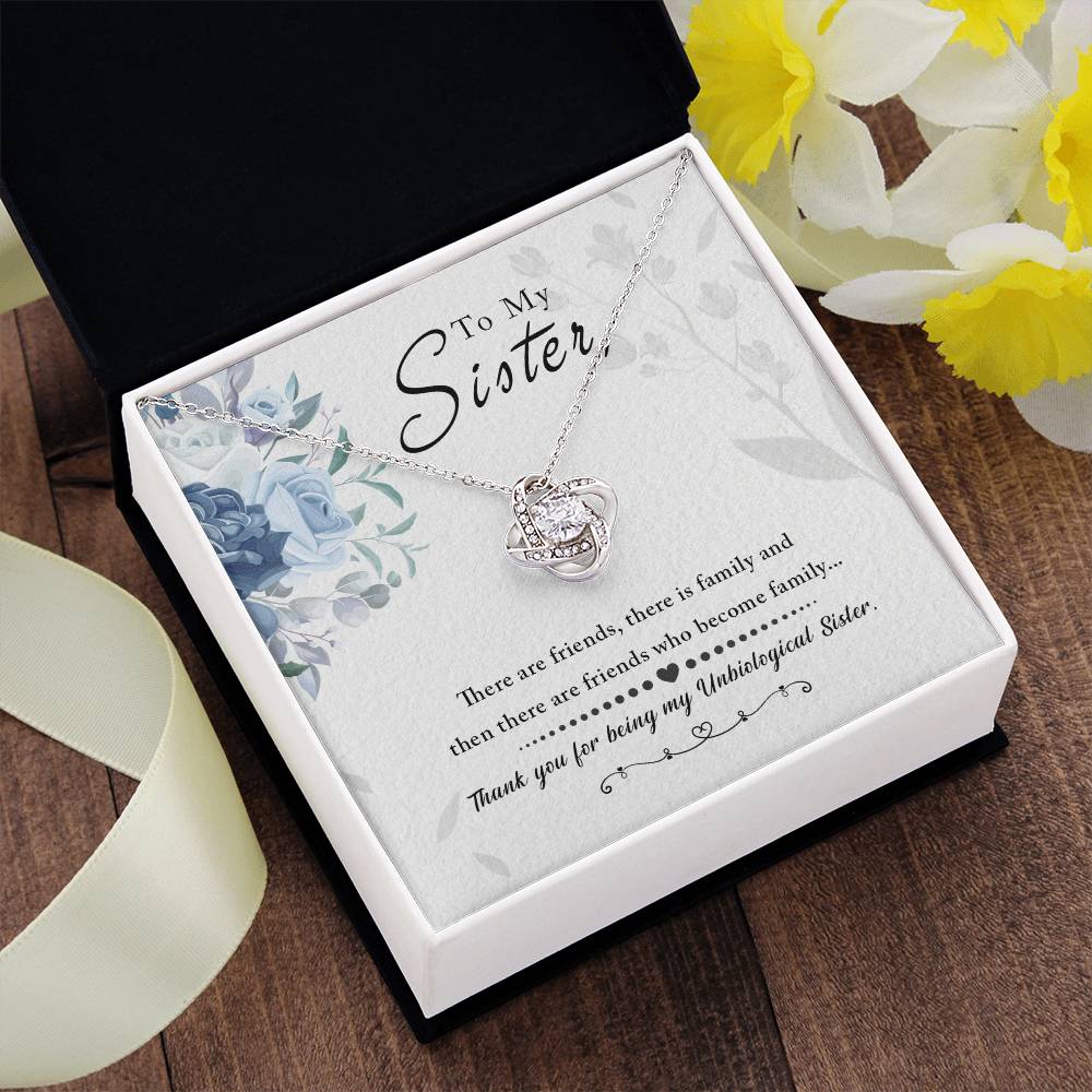 Love Knot Necklace - Unbiological Sister - TreasuredTale