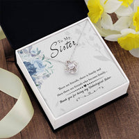 Love Knot Necklace - Unbiological Sister - TreasuredTale