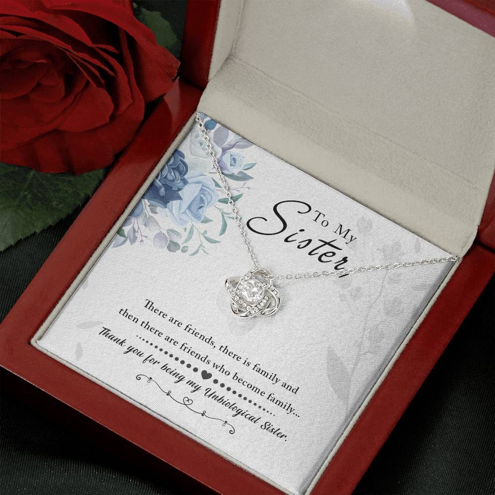 Love Knot Necklace - Unbiological Sister - TreasuredTale