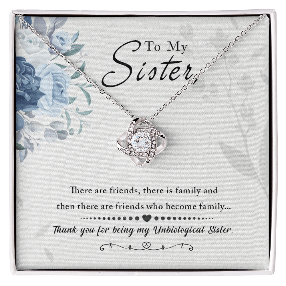 Love Knot Necklace - Unbiological Sister - TreasuredTale