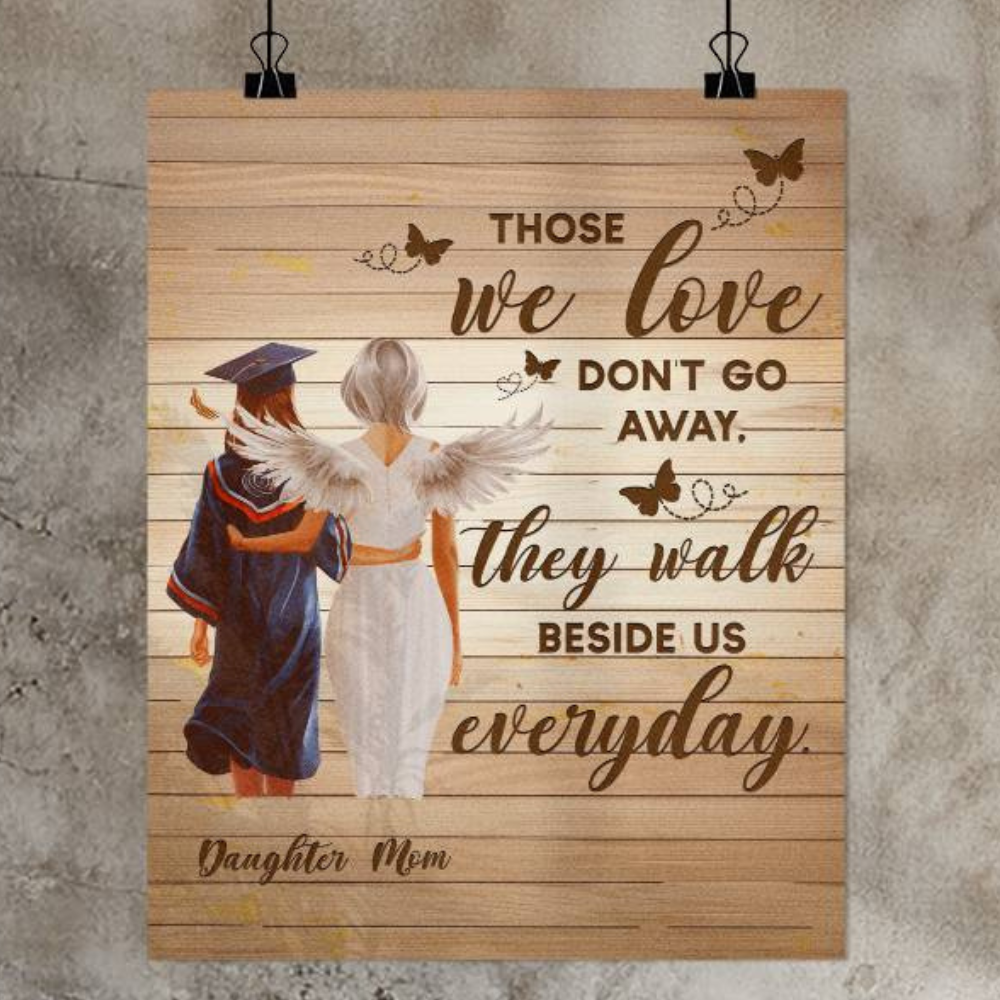High Gloss Poster (4:5) - Graduation, Daughter & Mom Memorial, Those We Love