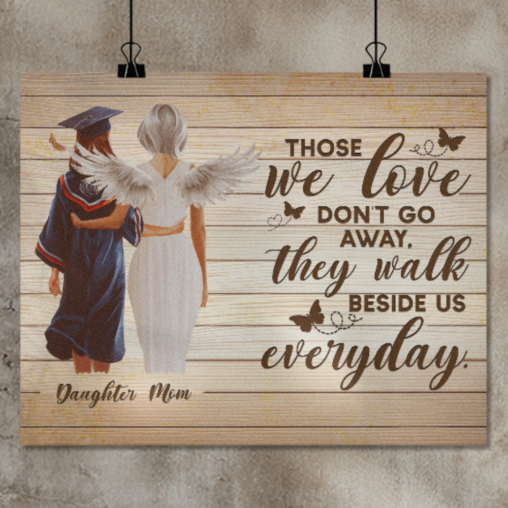 High Gloss Poster (5:4) - Graduation, Daughter & Mom Memorial, Those We Love