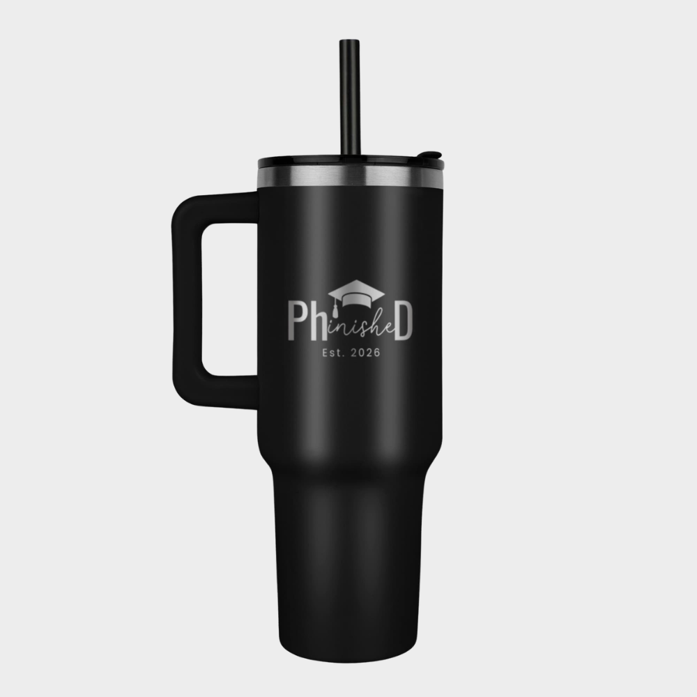 40oz Tumbler - Laser engraved - Phd