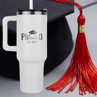 40oz Tumbler - Laser engraved - Phd