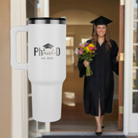 40oz Tumbler - Laser engraved - Phd