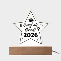 Acrylic Star Plaque - Graduation, Congrats Grad