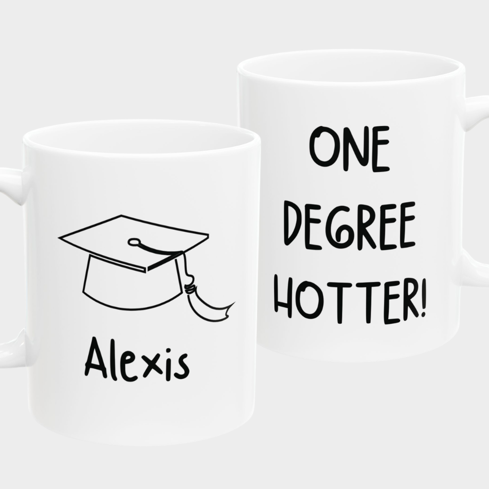 White Ceramic Mug Multiple Variants - one degree hotter funny