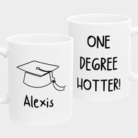 White Ceramic Mug Multiple Variants - one degree hotter funny