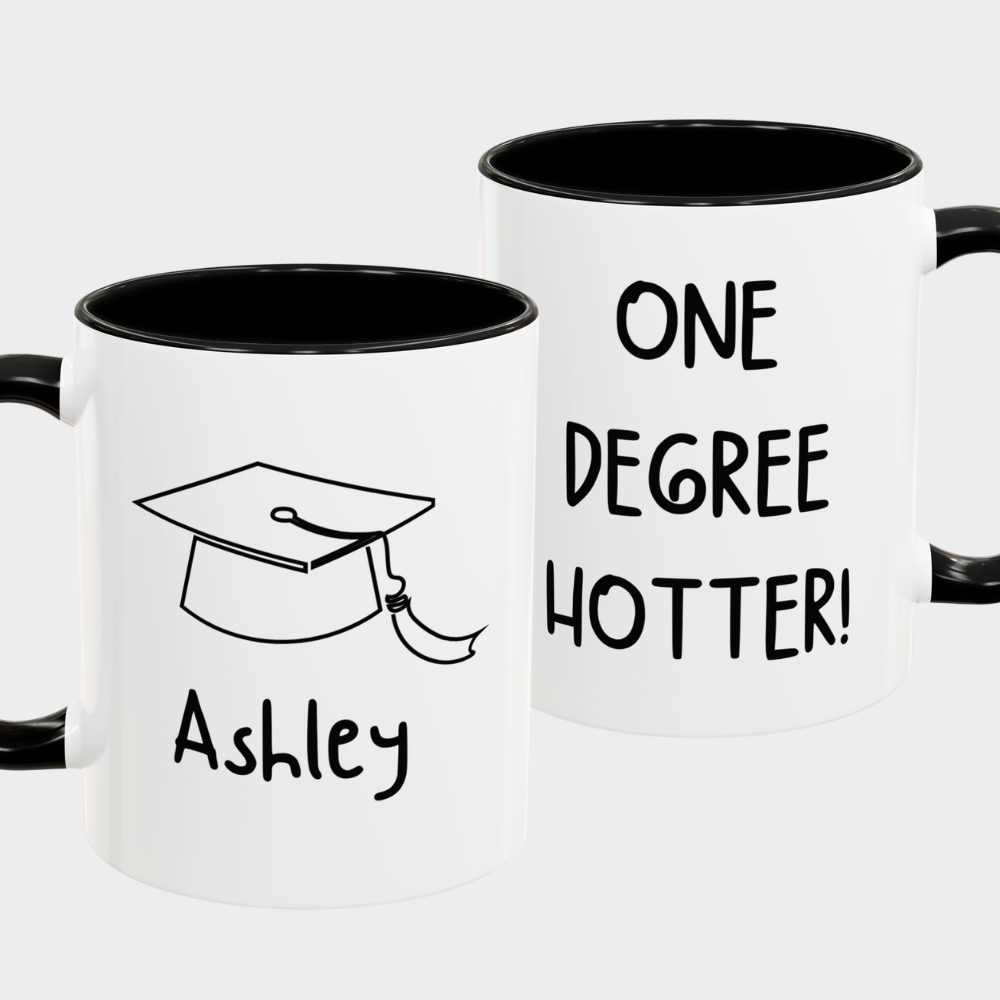 Color Accent Mugs -one degree hotter funny