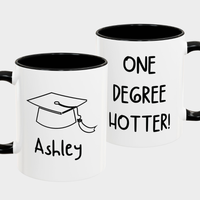 Color Accent Mugs -one degree hotter funny