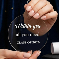 Acrylic Circle Ornament - Graduation