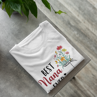 Personalized White T-Shirt for Grandma with Grandkids Names - Mother's Day Gift