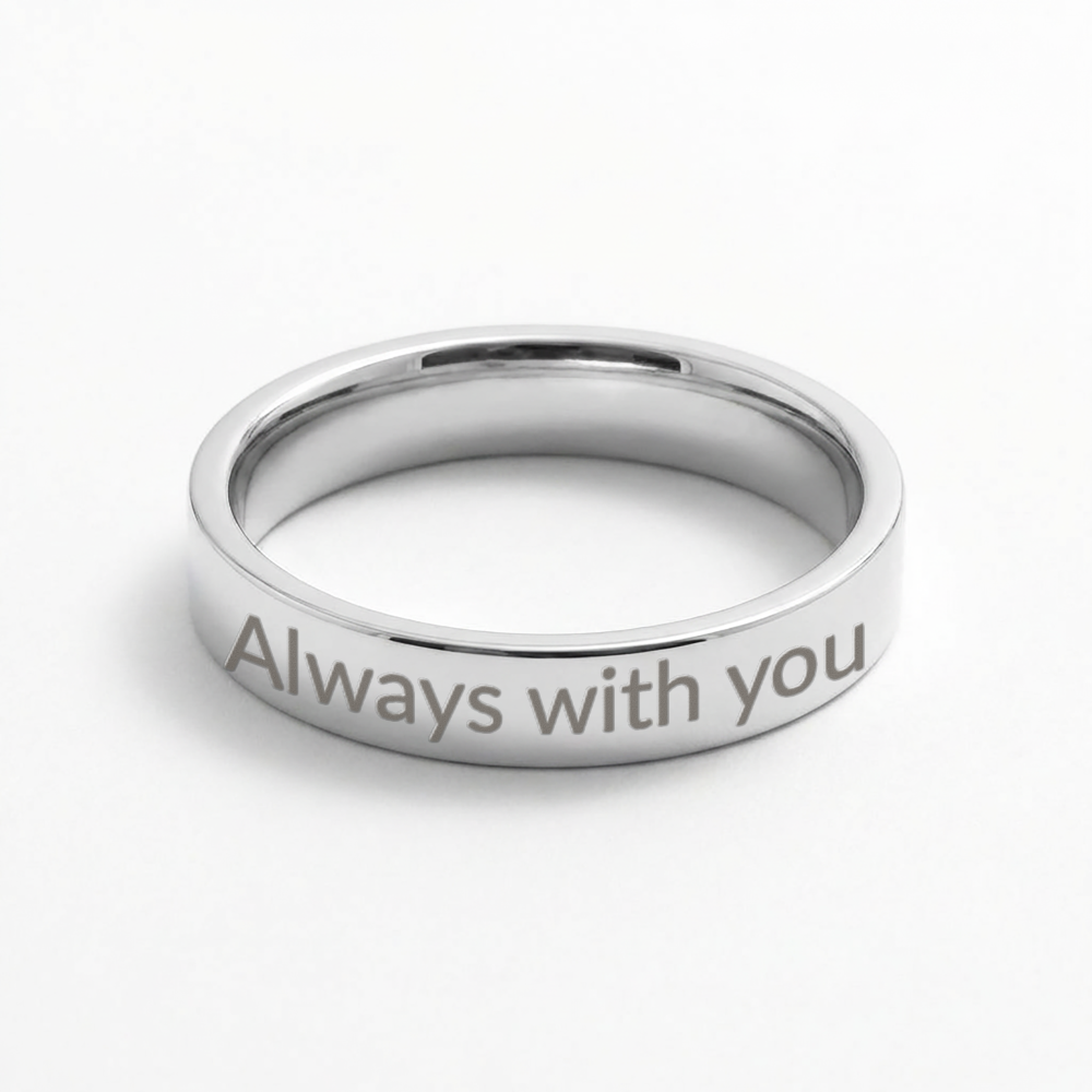 Engraved Ring with Message Card for Mom from Son - Mother's Day Gift