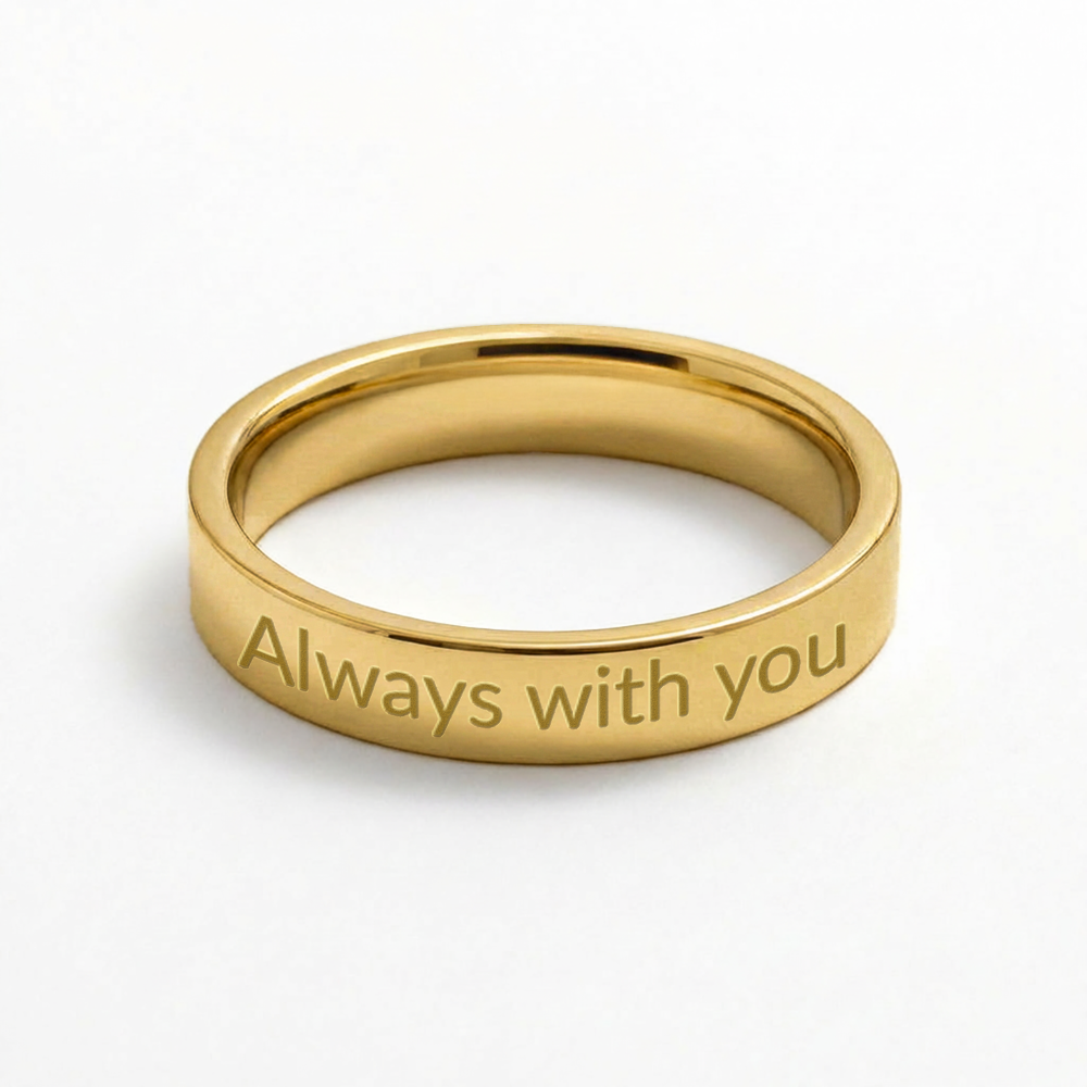 Engraved Ring with Message Card for Daughter from Mom - Mother's Day Gift