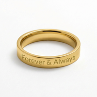 Stackable Engraved Women's Ring - Mother's Day Gift for Her