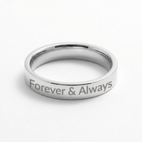 Stackable Engraved Women's Ring - Mother's Day Gift for Her