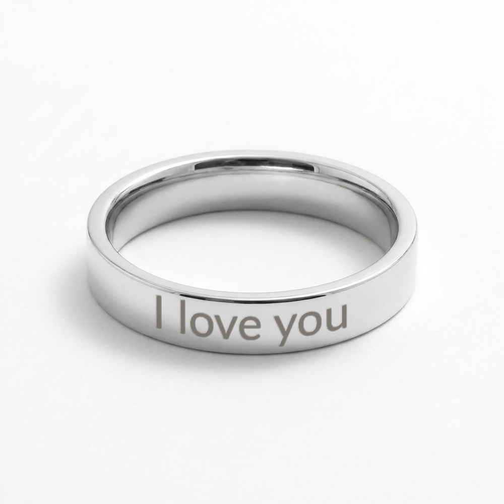 Stackable Engraved Women's Ring - Mother's Day Gift for Her