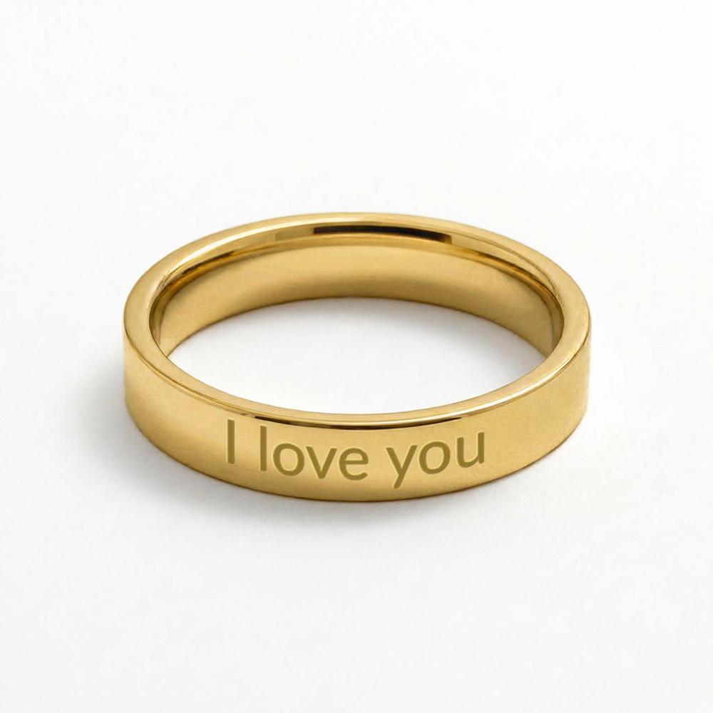 Stackable Engraved Women's Ring - Mother's Day Gift for Her