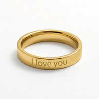 Stackable Engraved Women's Ring - Mother's Day Gift for Her