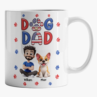 White Ceramic Mug 11 oz & 15 oz - Dog Dad