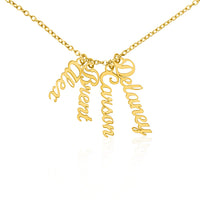Multi Vertical Name Necklace for Grandma with Grandkids Name - Your Love - Mother's Day Gift